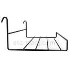 Полиця взуттєва-135 (250) нестандартна з бортиком H120 L250 W135 (d3,5/3), чорна. Навіс для взуття в торговельну сітку, фото 3