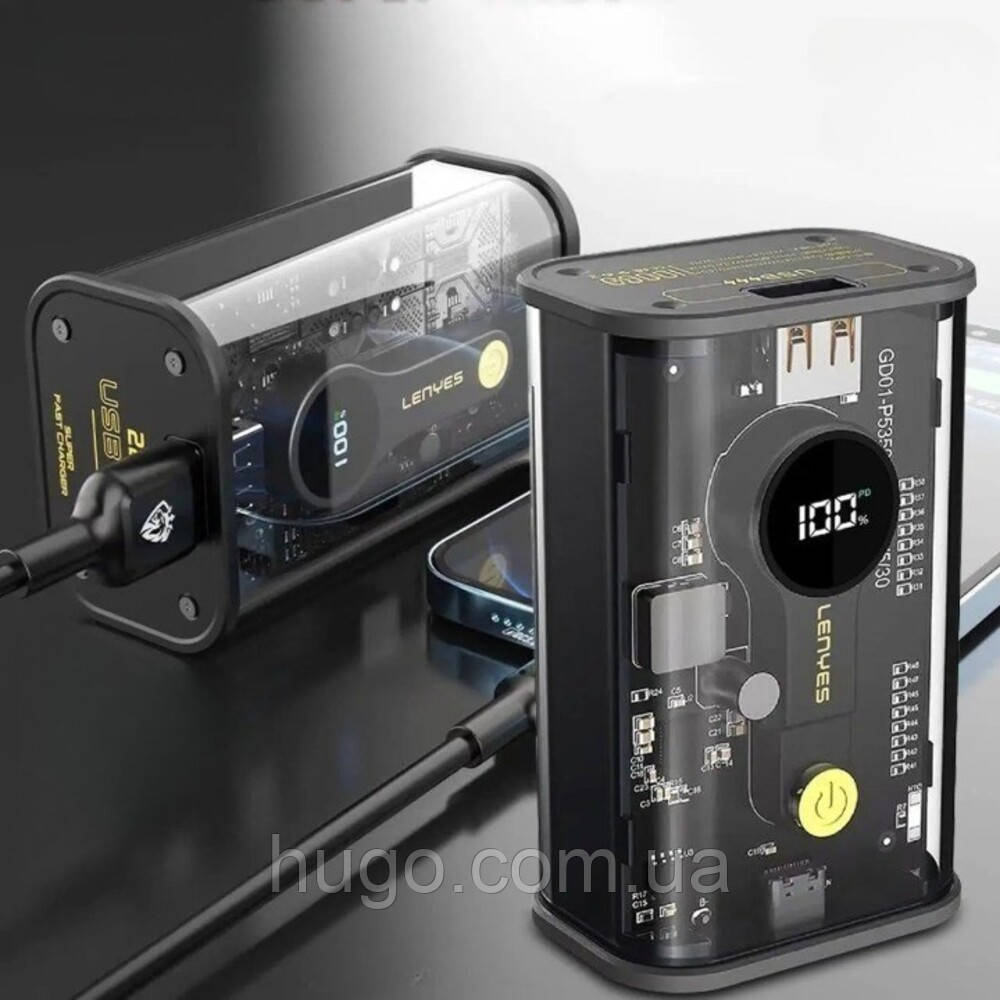 Павербанк 10000mAh с USB, 22.5W LENYES PX152D / Портативное зарядное устройство - фото 2 - id-p1787032872