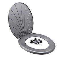 Сидіння для унітазу "Мушля" металік