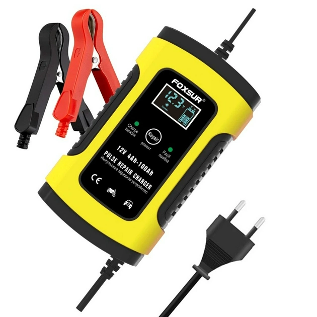 Зарядка Foxsur 12V 5A, 4-100 Amp для акумулятора автомобіля, фото 1