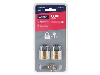 Замок навісний PD-20-20-Blister (2Locks3Keys) (UA) ТМ APECS