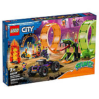 Конструктор LEGO City Stuntz Двойная петля каскадерской арены 60339, World-of-Toys