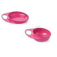 Тарелка Nuvita для кормления Easy Eating 2шт. Розовая, глубокая и мелкая NV8461Pink, World-of-Toys