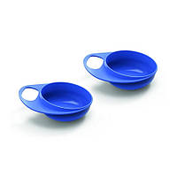 Тарелка Nuvita для кормления Easy Eating глубокая 2шт. Синяя NV8431Blue, World-of-Toys