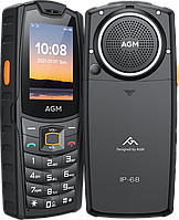 AGM M6 ENG IP68/IP69K, 2500 mAh, 2 SIM, FM, Громкий динамик 109 дБ, Дисплей 2.4", Противоударный телефон
