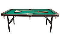Бильярдный стол Гудвин размер 7 футов из ЛДСП для игры в американский пул + КОМПЛЕКТ ДЛЯ ИГРЫ, СКЛАДНОЙ