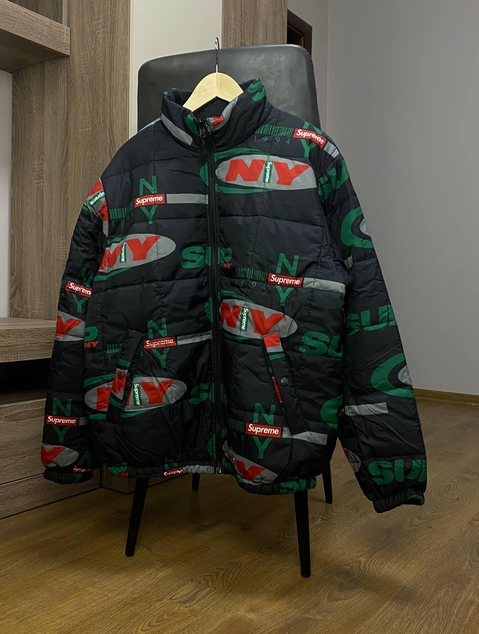 Supreme supreme ny reversible puffy sales jacket black