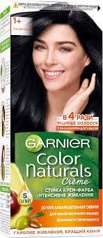Стійка крем-фарба для волосся Garnier Color Naturals, +1 Ультрачорний - фото 1 - id-p1739436843