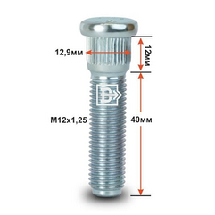 Шпилька забив. CRP129B40 M12X1,25 довжина різання.частинки 40 мм Цинк