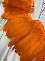 Перо гуся на ленте ( цена за 1 м ). Разные цвета в наличии Оранжевый