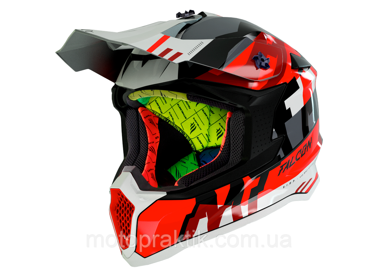 MT FALCON ARYA A5 Gloss Red, XS - Мотошолом кросовий
