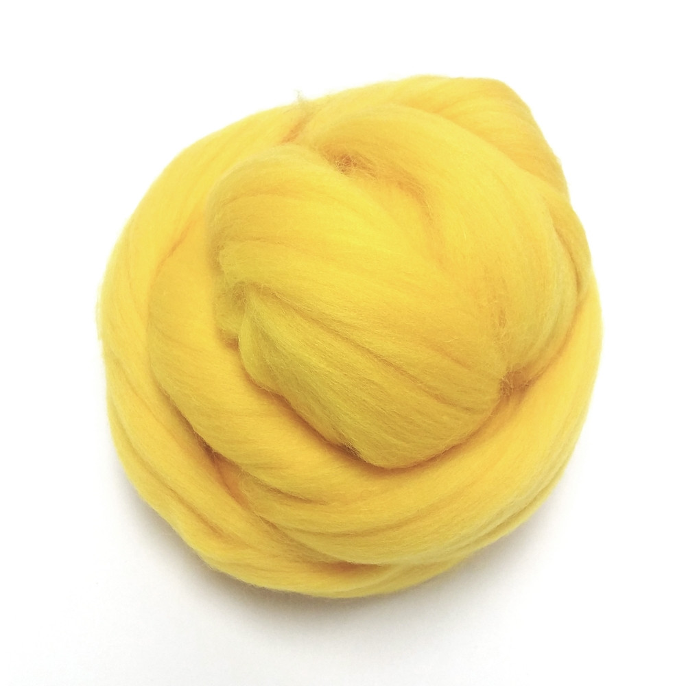 Вовна для валяння меринос Україна, 23 мкм, 50 г, ЛИМОН, фото 1