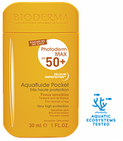 Солнцезащитный флюид для лица SPF 50 Bioderma Photoderm Max SPF50+ Aquafluide Pocket 30 мл