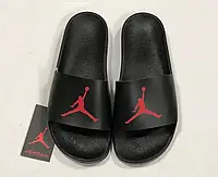 Шлепанцы мужские N!ke Air Jordan черные с красным 41