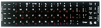 Наклейки на клавiатуру непрозорі, чорні (68 клавіш)