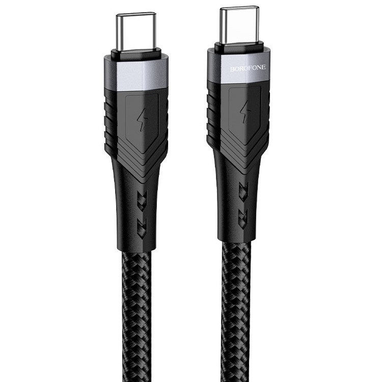 Кабель для зарядки Type-C to Type-C BOROFONE BU35 |1.2м/60W| Чорний
