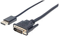 Кабель DisplayPort M - DVI-D 25 M, 3.0м, Manhattan