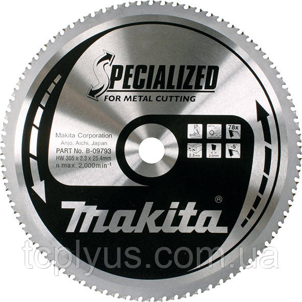 Пиляльний диск SPECIALIZED: сталь Makita 305 мм 25,4 78 зубів (B-09793)