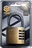 Навісний Кодовий Замок 50 мм Латунний (77609), фото 6