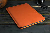 Кожаный чехол для MacBook Дизайн №1, натуральная кожа Grand, цвет коричневый, оттенок Коньяк