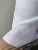 Біла сорочково-платтєва лляна тканина, колір 101, фото 5
