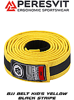 Пояс для детского кимоно Peresvit BJJ Belt Kid's Yellow Black Stripe