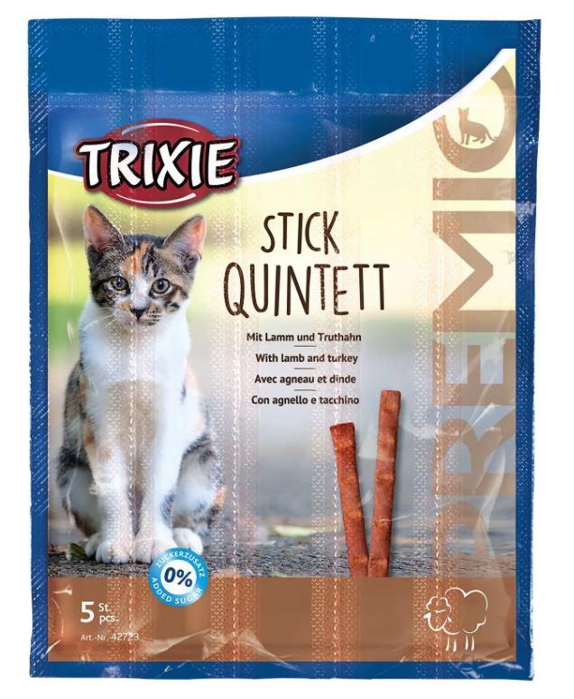 Ласощі Trixie для котів Тріксі Преміо "Quadro-Sticks" палички ягня/індичка 5г 5шт/упак
