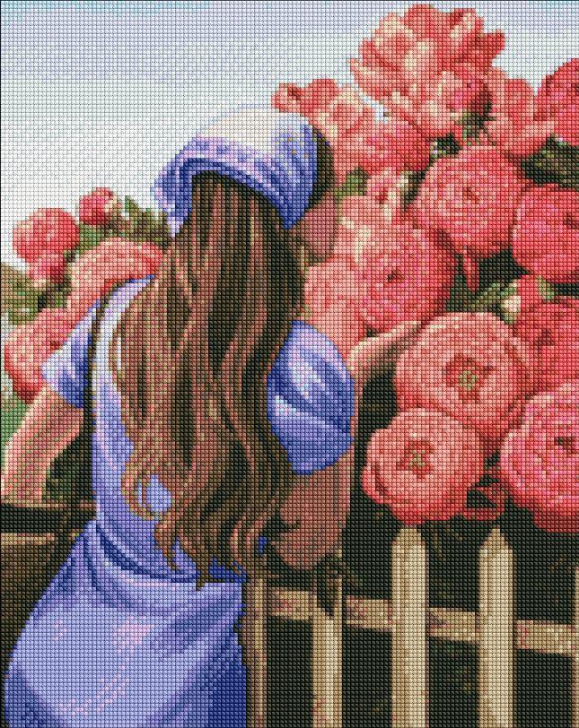 Картина стразами Ідейка Ароматні півонії ©Kira Corporal (AMO7441) 40 х 50 см (На підрамнику), фото 1