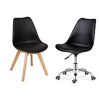 Набор стульев для мастера и клиента Астор+Тор Черный