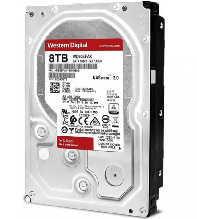 Жесткий диск Western Digital Red Plus 8TB 7200rpm 256МB WD80EFBX HDD 3.5 SATA III Eвропейская версия
