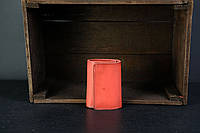 Женский кожаный кошелек тройного сложения, натуральная кожа итальянский Краст, цвет Красный