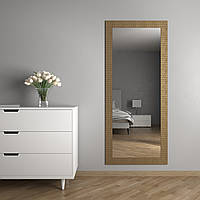 Настенное зеркало в золотой раме 176х76 Black Mirror для гардеробной комнаты