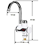 Проточний водонагрівач WATER HEATER Digital RX 005 з LCD екраном та нижнім підключенням, фото 6