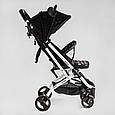 Коляска прогулянкова дитяча з чохлом на ніжки та підсклянником JOY Elegans A-43081 з алюмінієвою рамою, фото 4