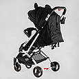 Коляска прогулянкова дитяча з чохлом на ніжки та підсклянником JOY Elegans A-43081 з алюмінієвою рамою, фото 6