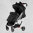 Коляска прогулянкова дитяча з чохлом на ніжки та підсклянником JOY Elegans A-43081 з алюмінієвою рамою, фото 7