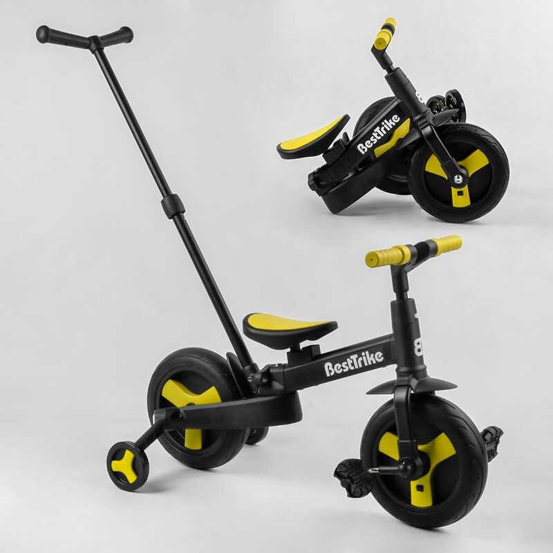 Велосипед біговел-трансформер 3в1 Best Trike 58195 колеса PU 10 дюймів, з батьківською ручкою, знімні педалі