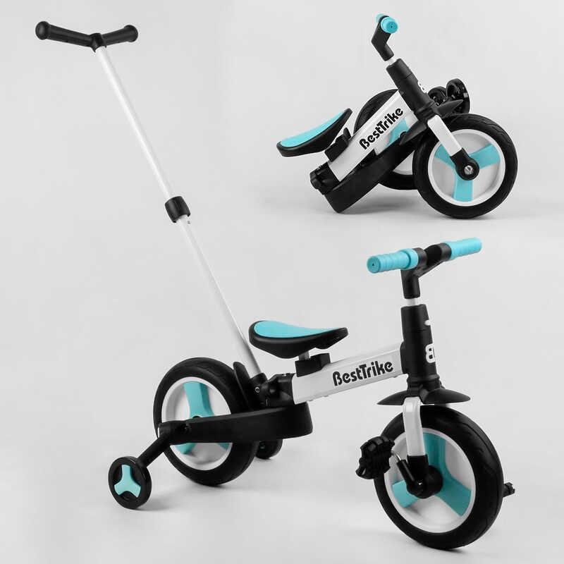 Велосипед біговел-трансформер 3в1 Best Trike 56659 колеса PU 10 дюймів, з батьківською ручкою, знімні педалі