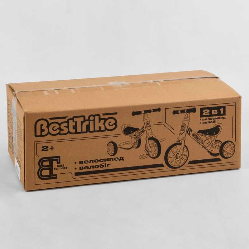 Велосипед велобег 2 в 1 Best Trike 15996 беговел трансформер, Розовый - фото 2 - id-p1787284389
