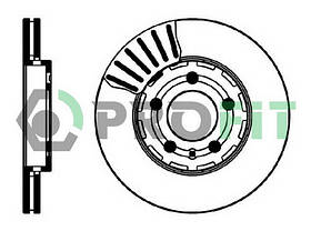 Диск гальмівний PROFIT 5010-0927 перед SKODA OCTAVIA -2010,RAPID 2012-;VW POLO 02-,GOLF -06,BORA -05