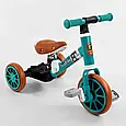 Триколісний велосипед трансформер 2в1 Best Trike 73543, велобіг, колесо EVA, Бірюзовий, фото 3
