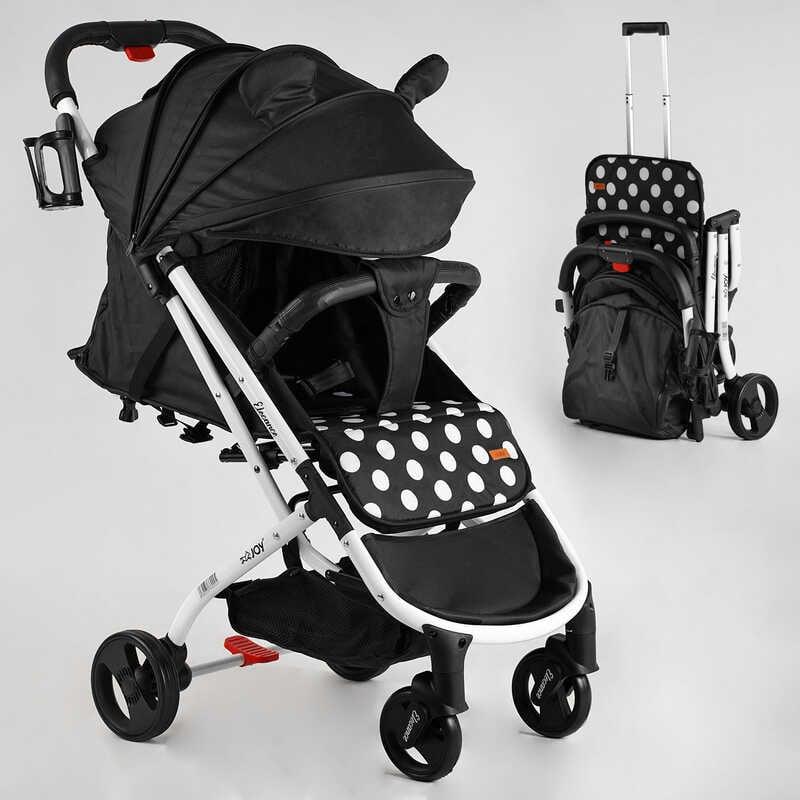 Прогулянкова коляска JOY Elegans A-43081 з телескопічною ручкою, чохлом на ніжки та підсклянником, фото 1