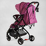 Коляска прогулянкова дитяча JOY Elegans A-16207 з телескопічною ручкою, чохлом на ніжки та підсклянником, фото 6