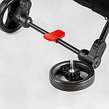 Коляска прогулянкова дитяча JOY Elegans A-16207 з телескопічною ручкою, чохлом на ніжки та підсклянником, фото 9