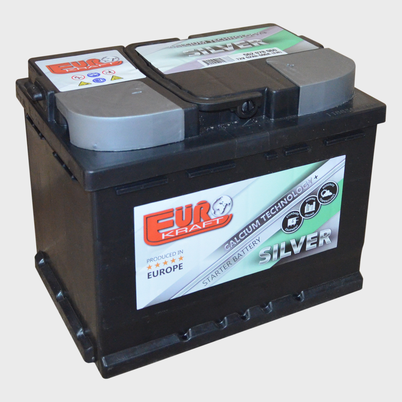 Акумулятор автомобільний 62 А·год (-/+) SILVER АКБ 242x175x190, фото 1
