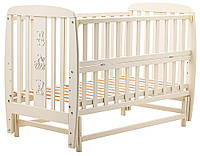 Кроватка для новорожденного Babyroom Друзья маятник, откидной бок DDMO-02 бук слоновая кость