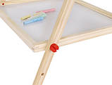 Мольберт дерев'яний двосторонній із магнітною дошкою з цифрами та рахівницею Kruzzel, фото 6