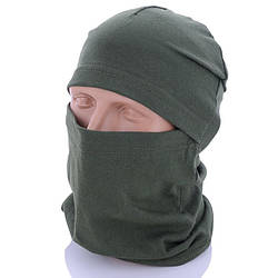 Чоловіча балаклава (Демісезонна) зеленого кольору (04036-3)