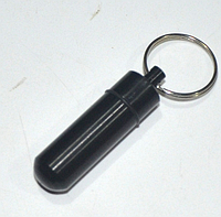 Футляр брелок металлический органайзер-таблетница для хранения Черный