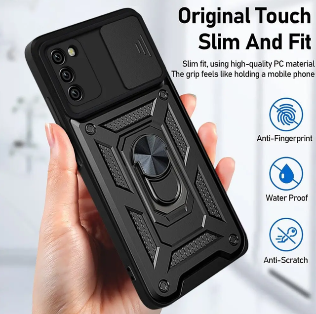 Ударостійкий чохол Camshield Serge Ring for Magnet для Samsung Galaxy A03s (SM-A037FZ) Ударостійкий чохол Camshield Serge Ring for Magnet для Samsung Galaxy A03s (SM-A037FZ)